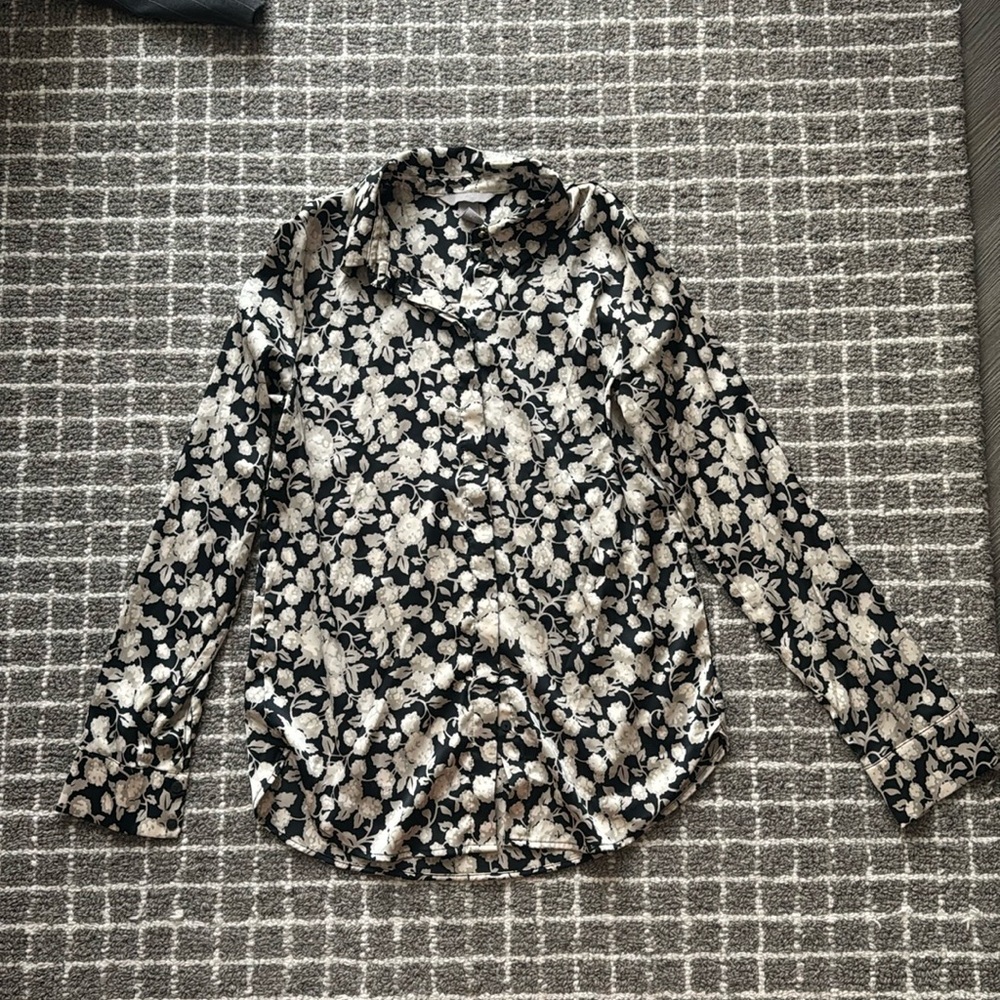 Satin work blouse